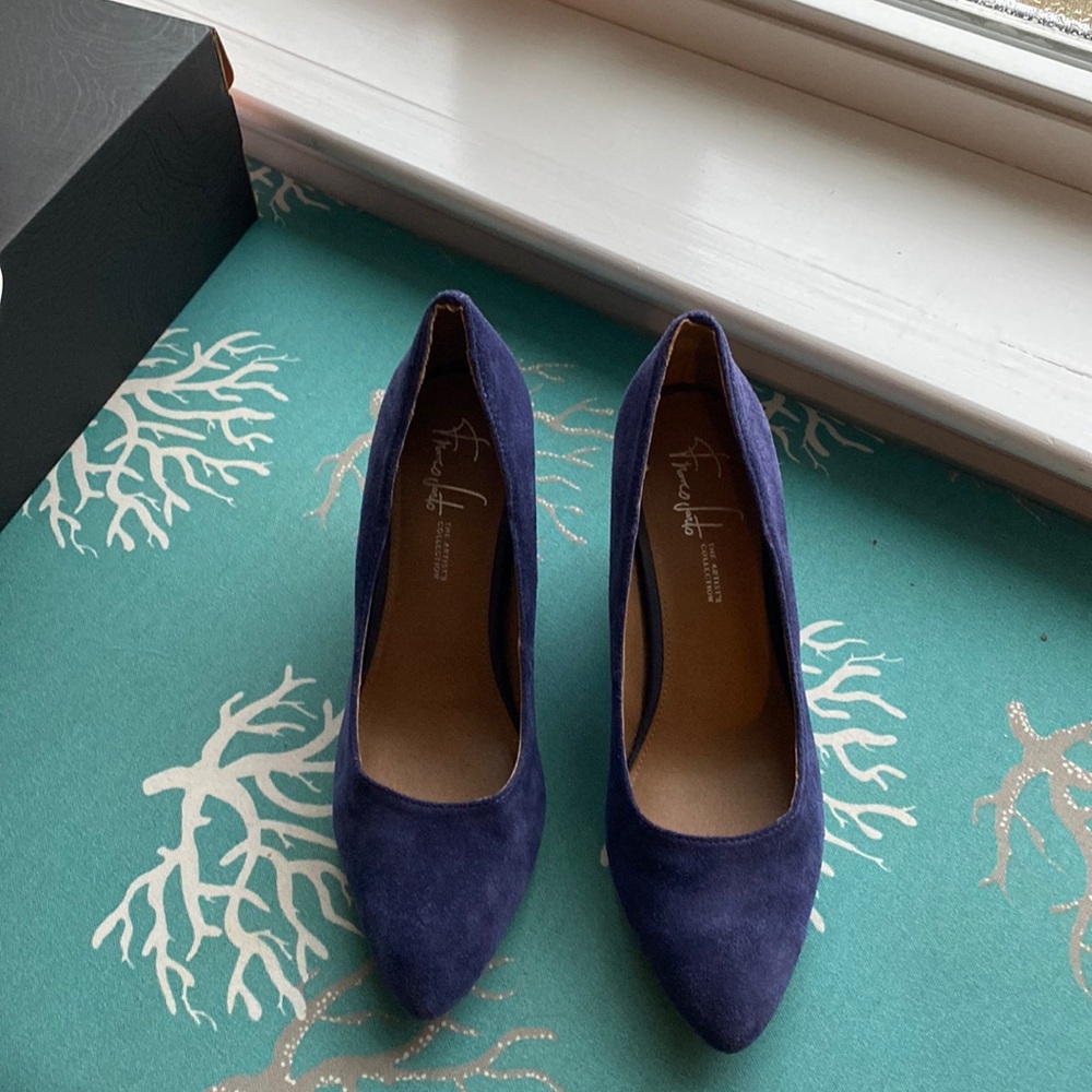 Franco Sarto Purple/Blue Suede Pumps